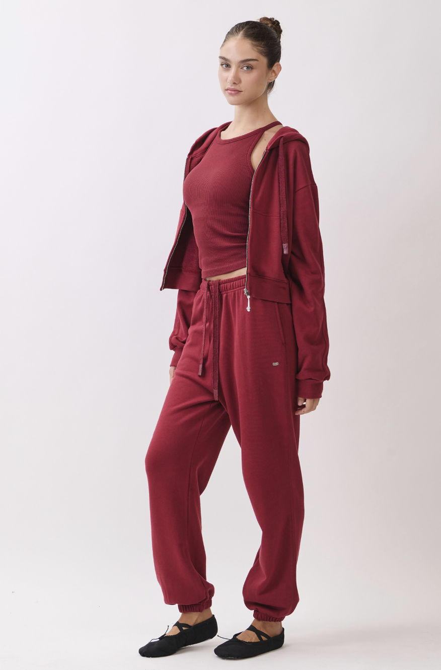PJ473 SWEAT JOGGER BURGUNDY サイズ: S/M