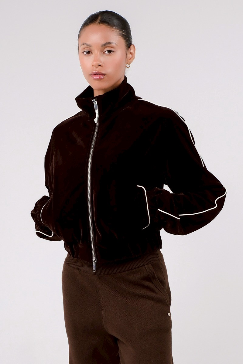 JP311 VELVET JACKET BROWN