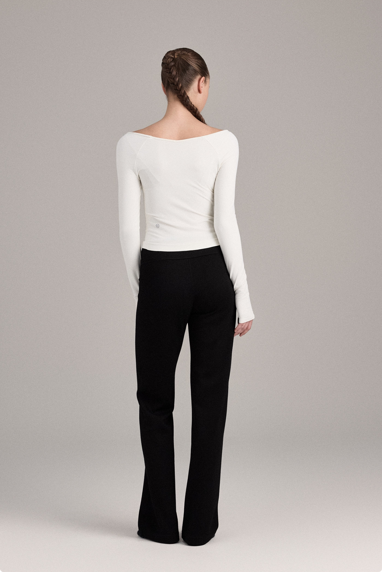 PL456 HIDDEN WAIST PANTS BLACK SOLID サイズ: S/M