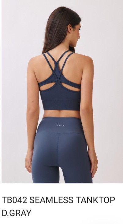 TB042 SEAMLESS TANKTOP D.GRAY サイズ: S/M