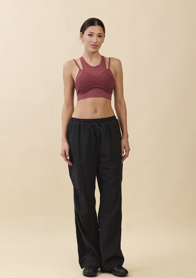 TB043 STIRA HIGH-TENSION BRATOP BURGUNDY SOLID サイズ: S/M