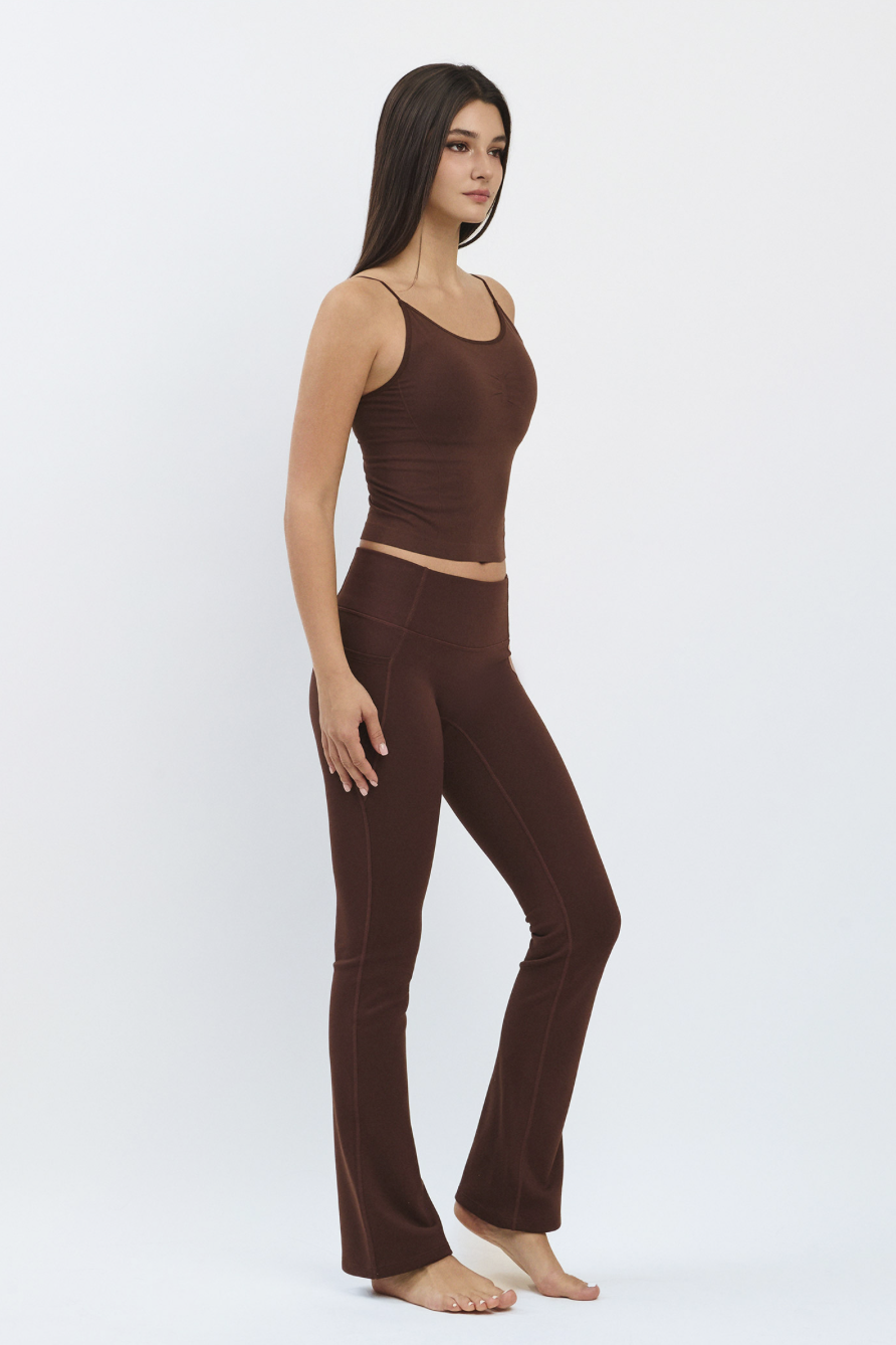 TT024 SEAMLESS TANKTOP BROWN サイズ: S/M