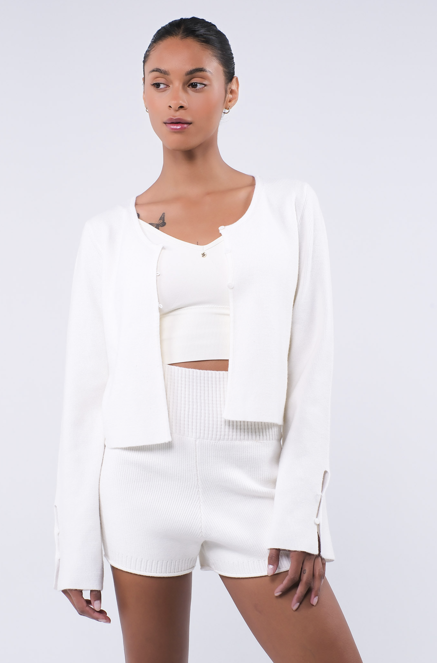 SC244 STRAP CARDIGAN IVORY サイズ: F