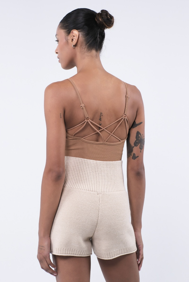 TB002 SEAMLESS BRATOP BEIGE サイズ: S/M