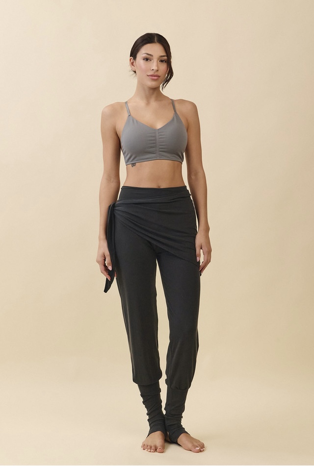 PR473 RELAX WRAP COVER-UP PANTS CHARCOAL SOLID サイズ: S
