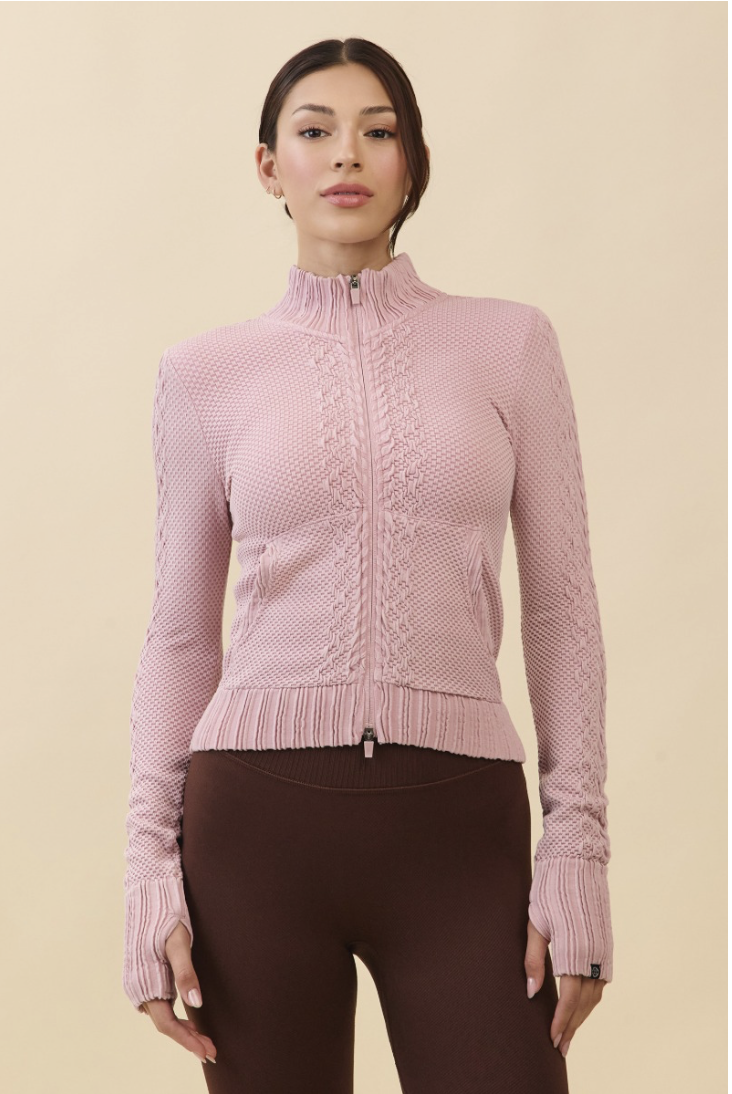 TZ151 SPONGE ZIP-UP MAUVE PINK FADE