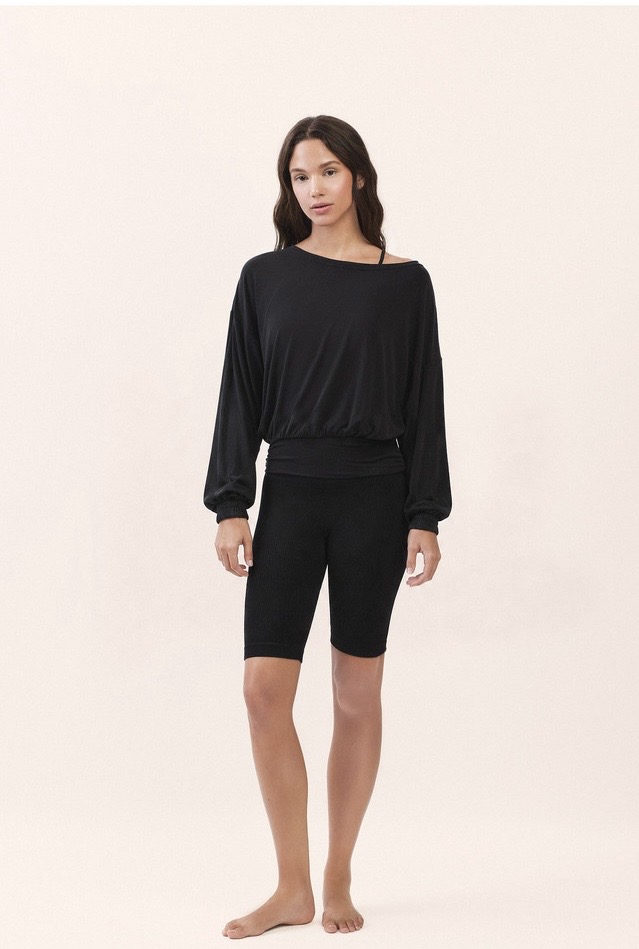 TL137 CUPRA BANDING CROP TEE BLACK SOLID サイズ: F