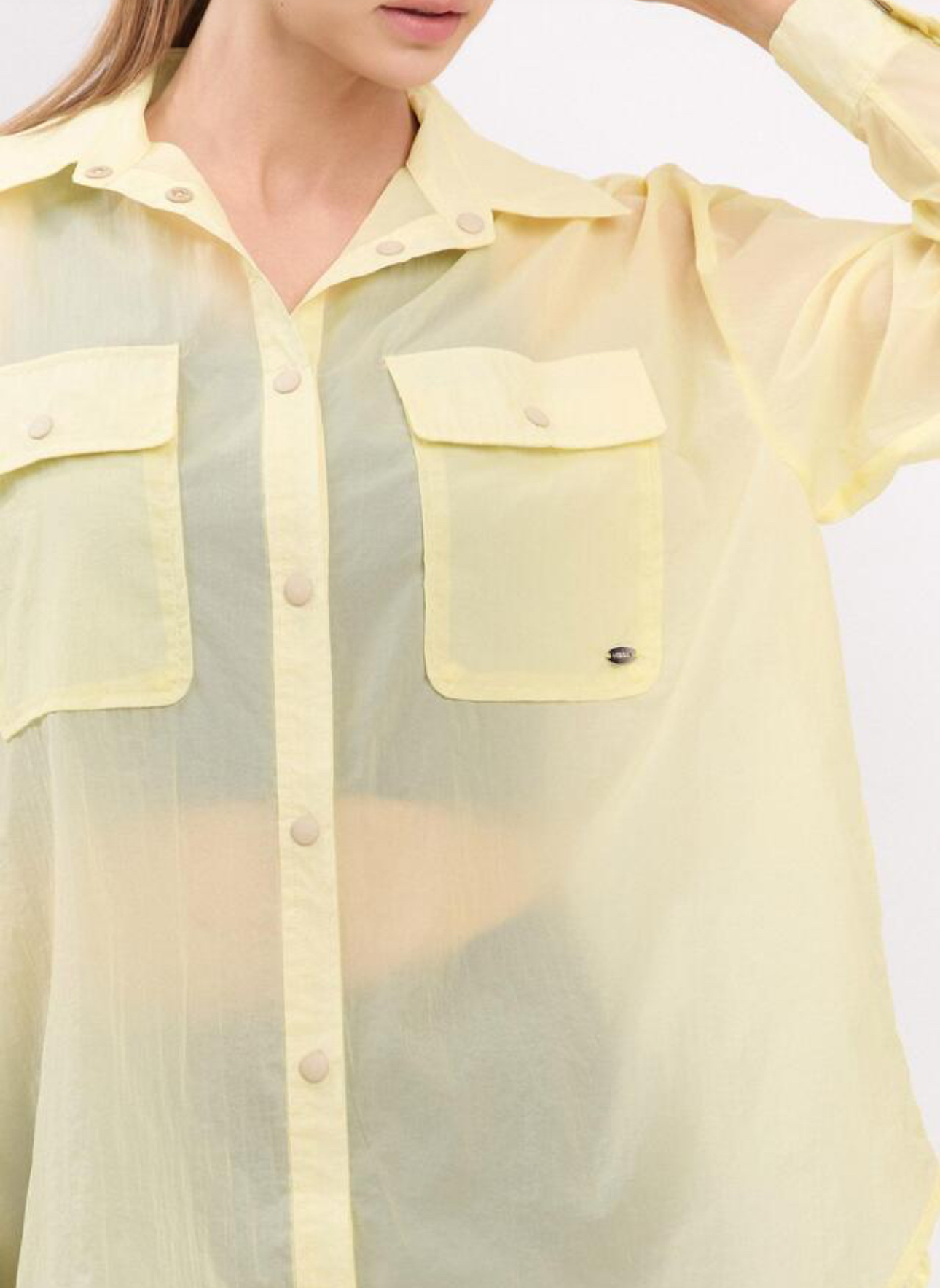 ST181 BACK SLIT SHIRT YELLOW サイズ: ONESIZE