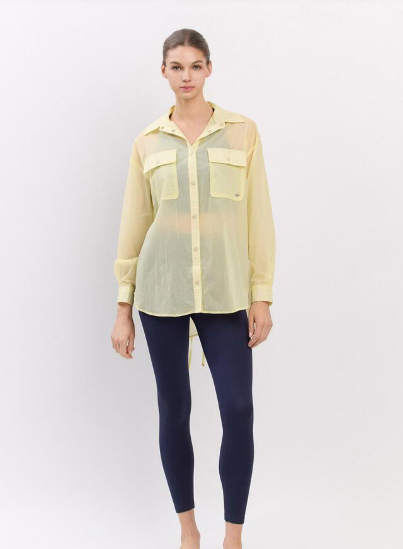 ST181 BACK SLIT SHIRT YELLOW サイズ: ONESIZE