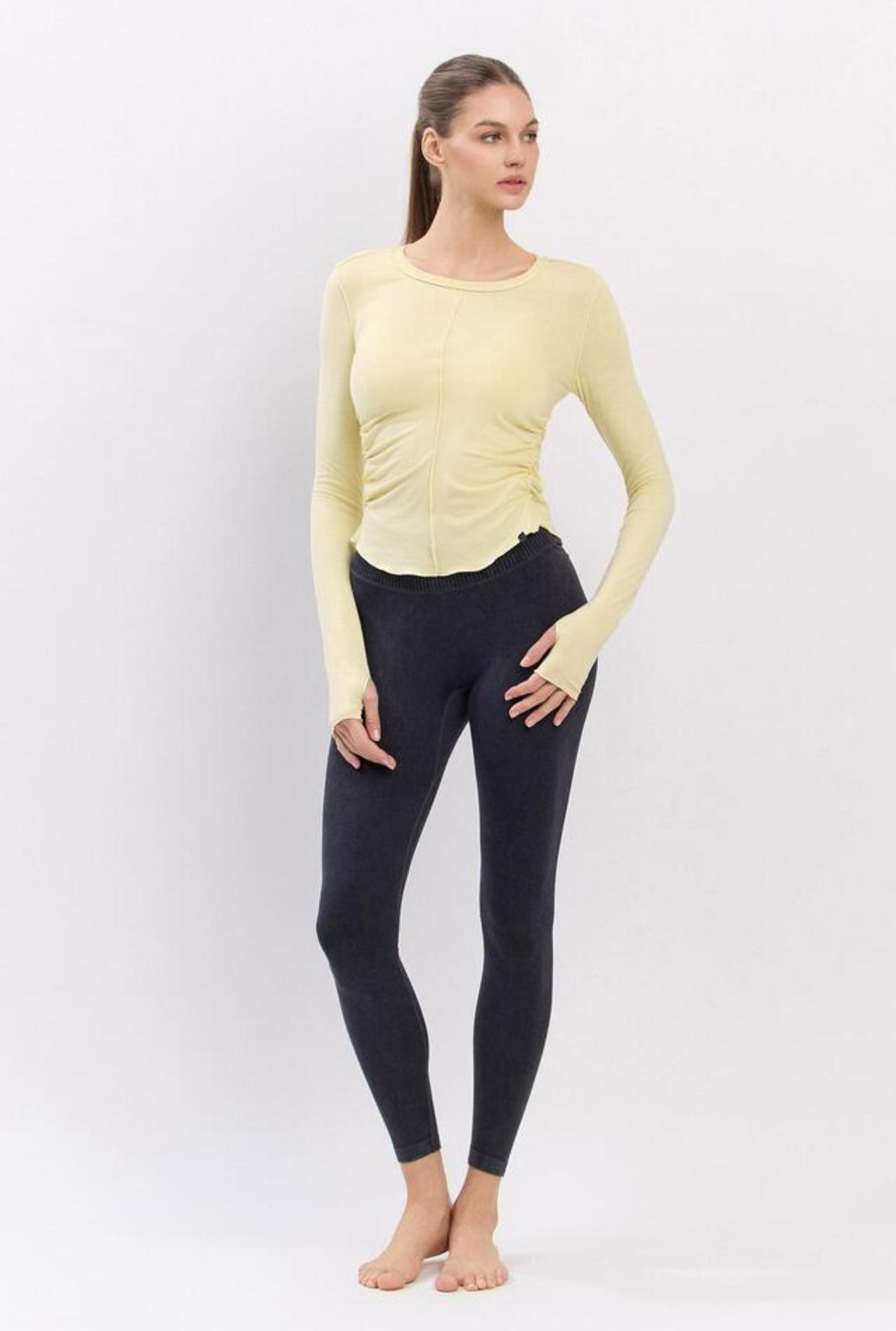 TL127 L/S COVER UP YELLOW サイズ: S/M