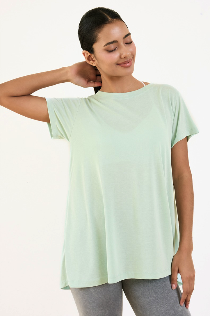 TS205 SLIT MODAL T-SHIRT MINT