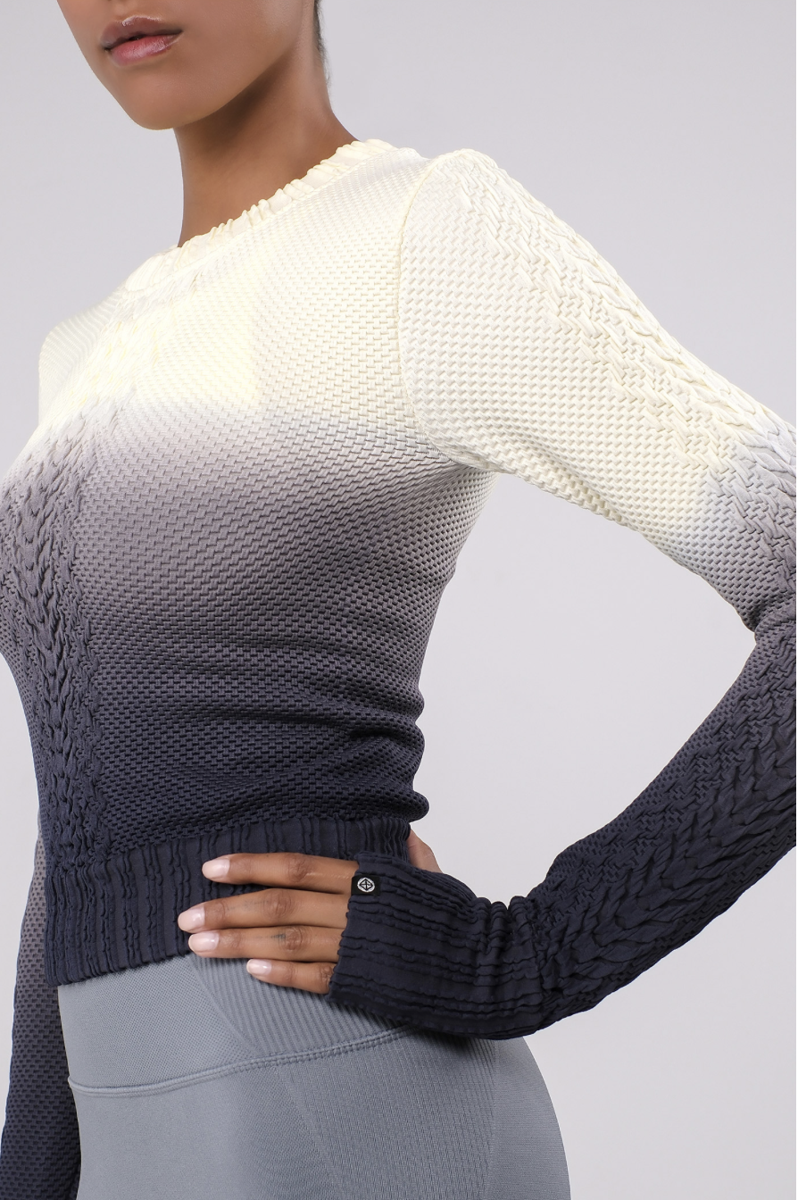 TP141 SPONGE PULLOVER YELLOW GRADATION サイズ: S/M