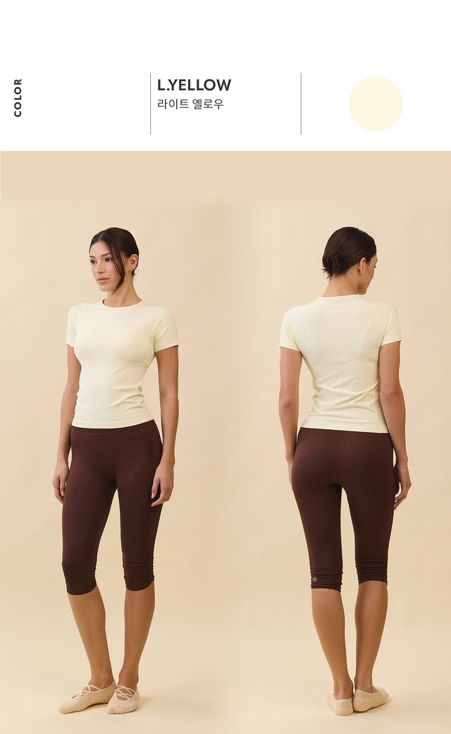 TS133 ALL-DAY SHORT TEE L.YELLOE SOLID サイズ: S/M