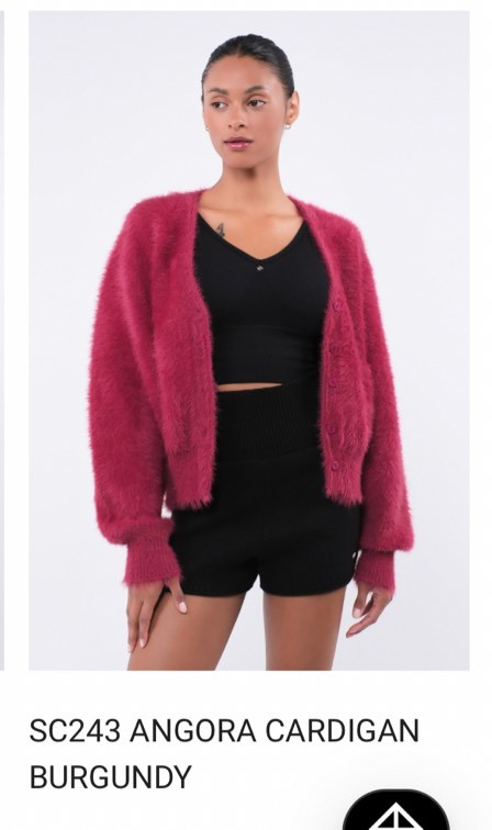 SC243 ANGORA CARDIGAN BURGANDY サイズ: ONESIZE