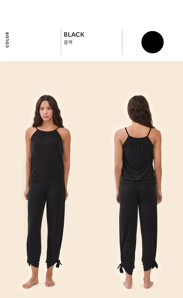 TT032 RELAX HALTER TANKTOP BLACK SOLID サイズ: SS