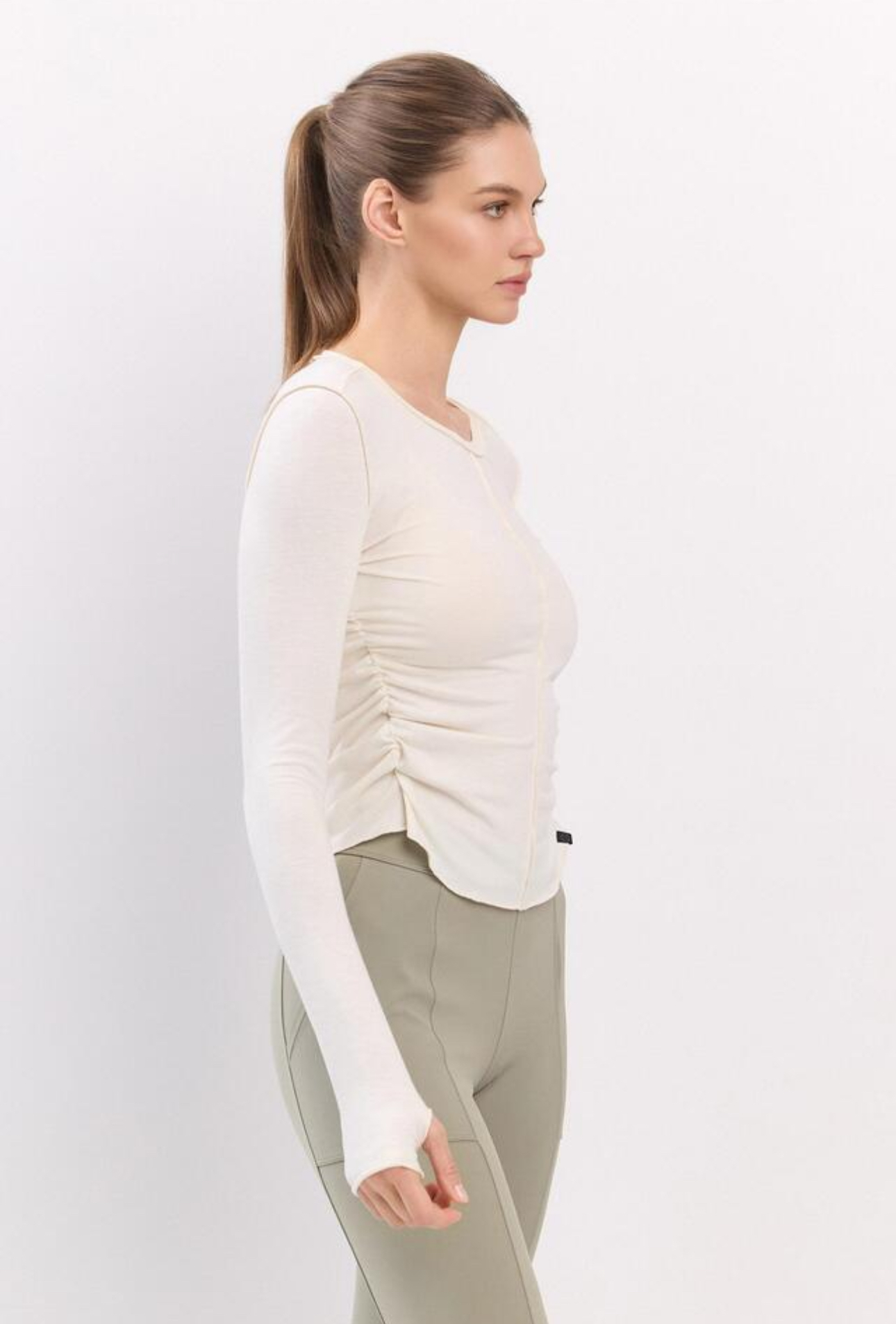 TL127 L/S COVER UP WHITE サイズ: S/M