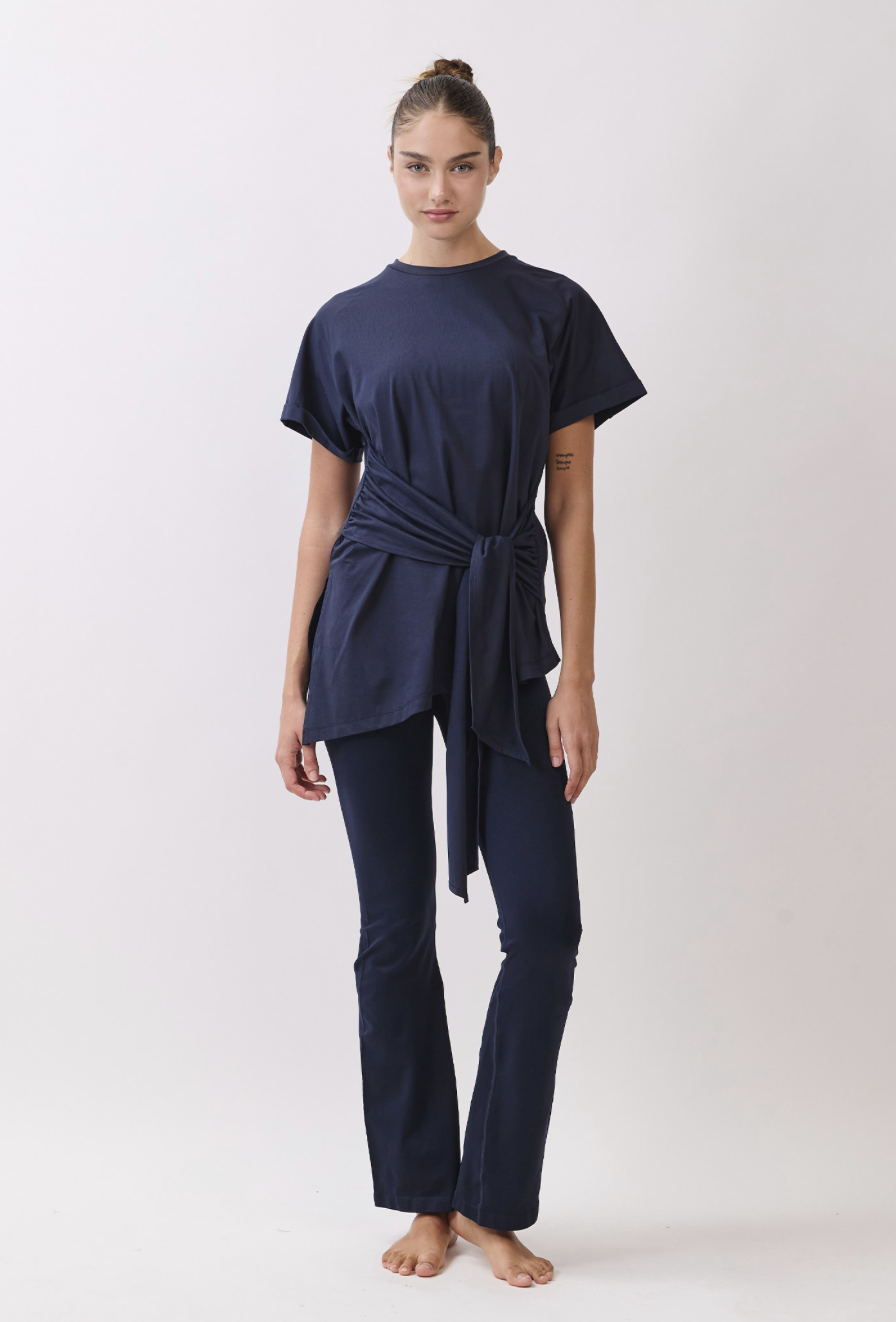 TS115 BELTED T-SHIRT D.GRAY サイズ: S/M