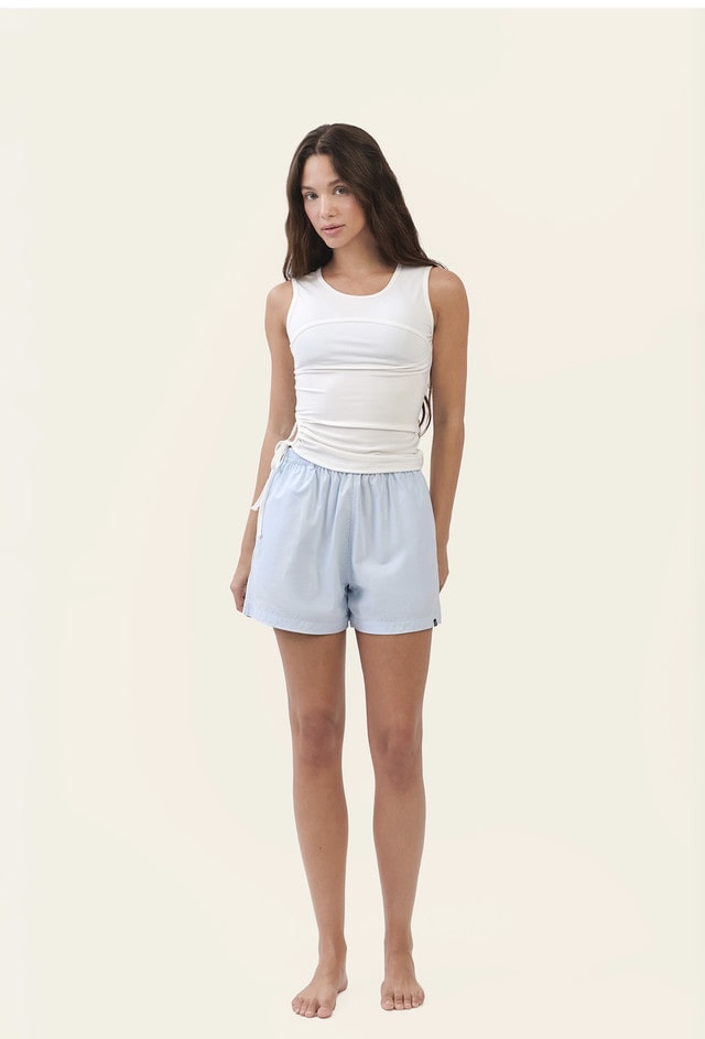 TS135 CONTOUR STRING SLEEVELESS WHITE SOLID サイズ: S