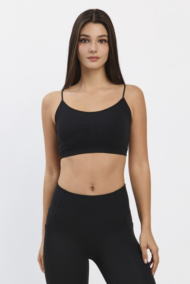 TB044 SEAMLESS BRATOP BLACK