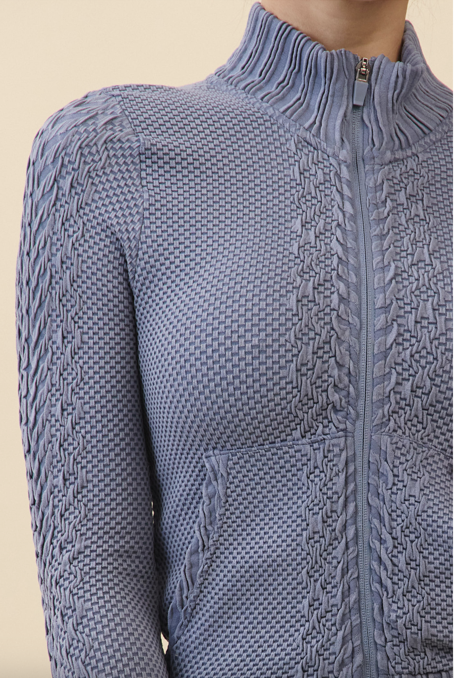 TZ151 SPONGE ZIP-UP AHS NAVY FADE サイズ: S/M