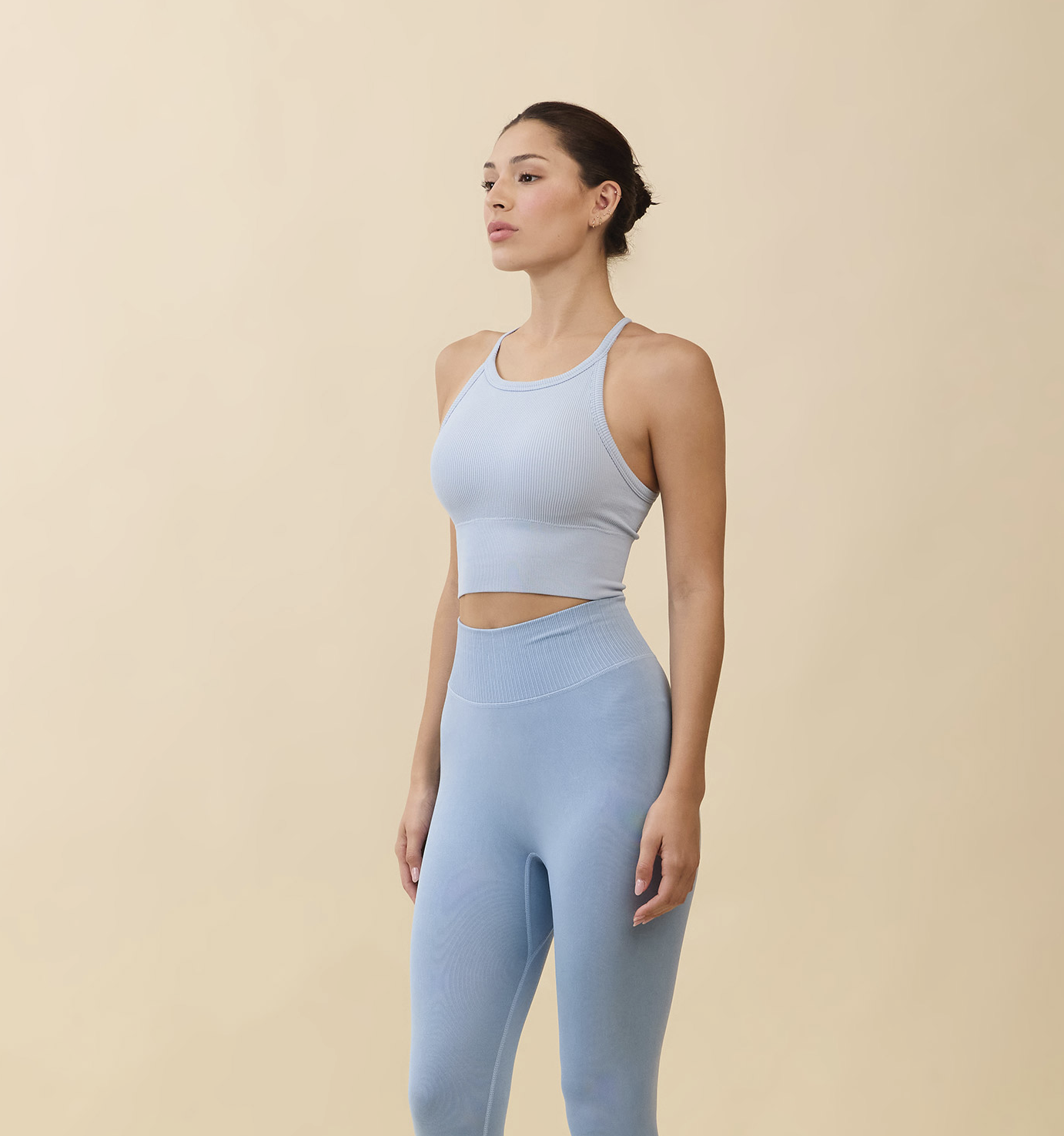 TB040 SIGNATURE HALTER BRATOP SKYBLUE SOLID サイズ: S/M