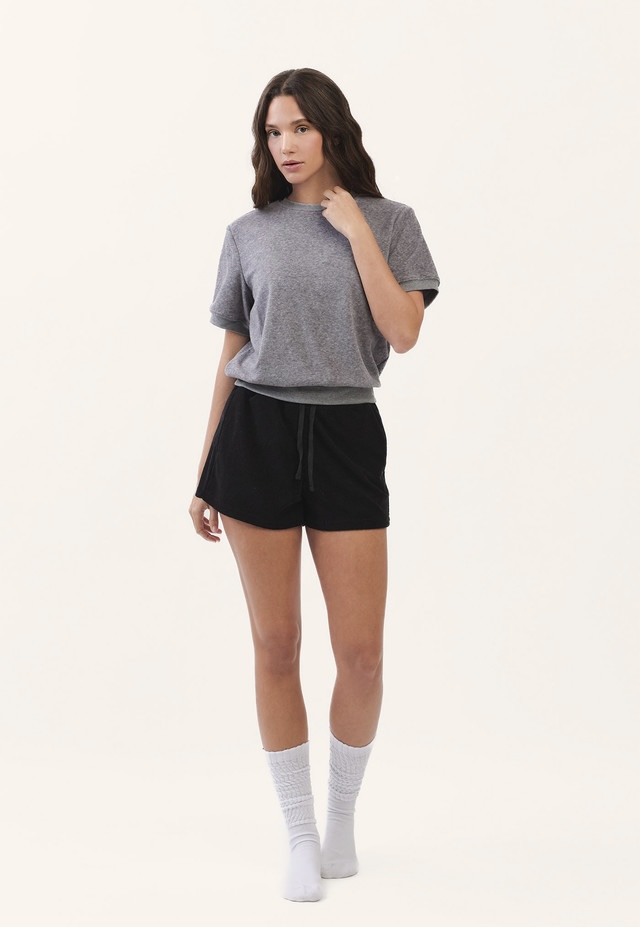 TS132 SOFT TERRY TEE CHARCOAL SOLID サイズ: F