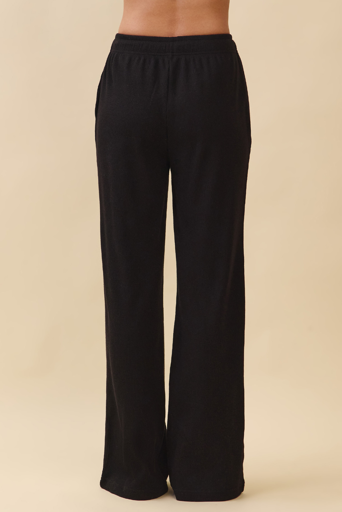 PJ483 AFFLE LOUNGE PANTS BLACK SOLID サイズ: S