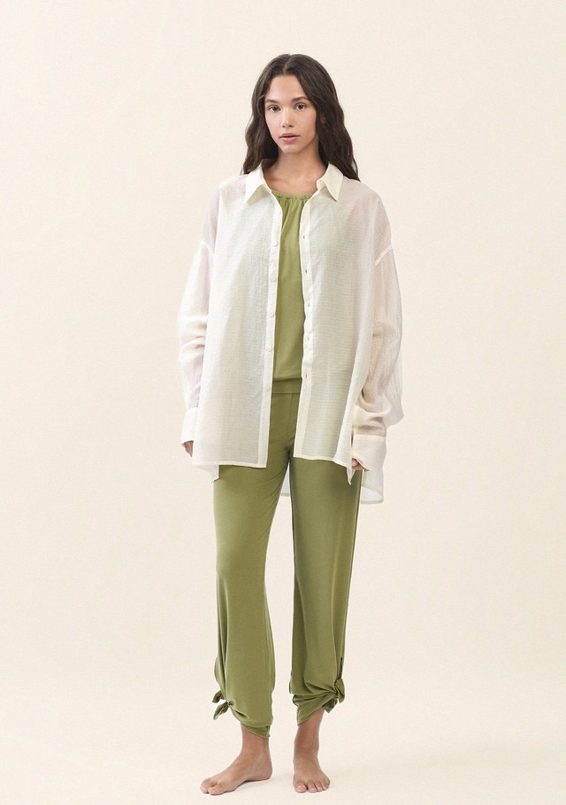 ST194 WRINKLED SLIT SHIRT L.YELLOW SOLID サイズ: F