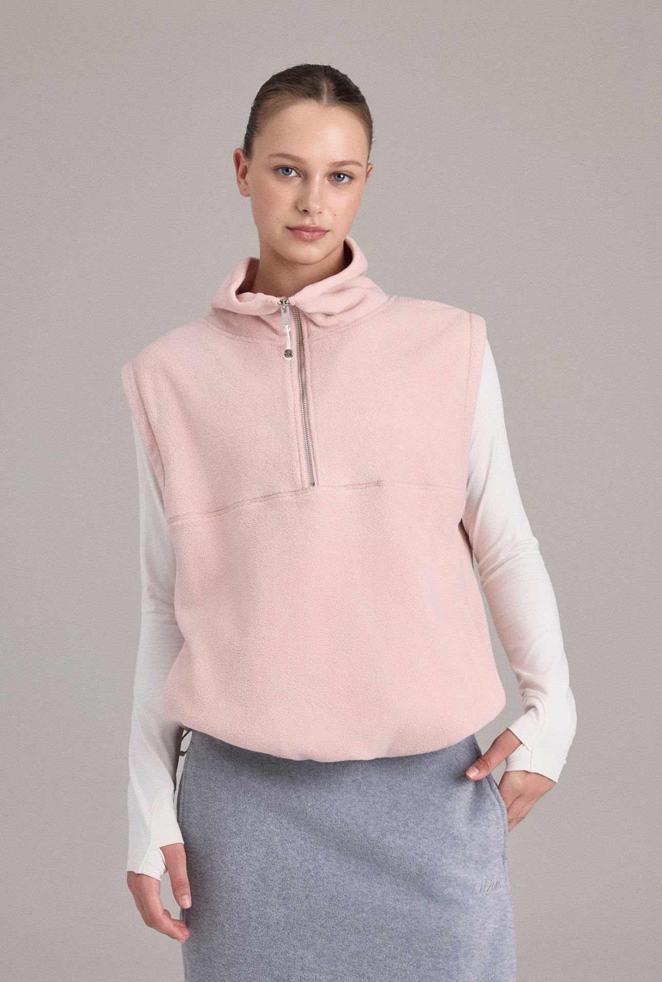 OV354 FLEECE VEST LAVENDER PINK SOLID サイズ: F