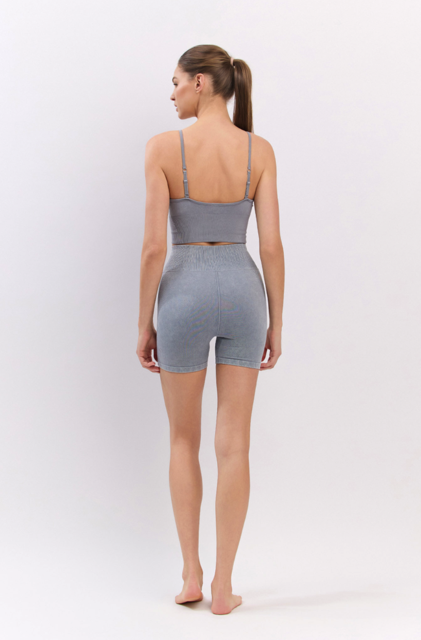 PS020 TWILL 3/4 LEGGINGS GRAY FADE サイズ: S/M