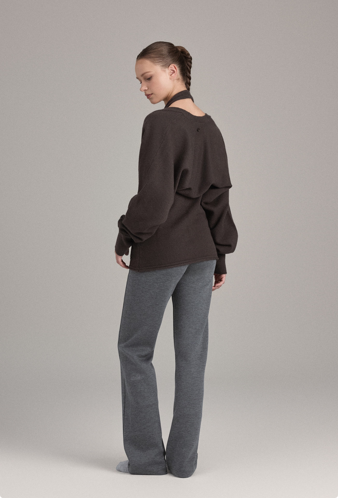 PL456 HIDDEN WAIST PANTS CHARCOAL SOLID サイズ: S/M
