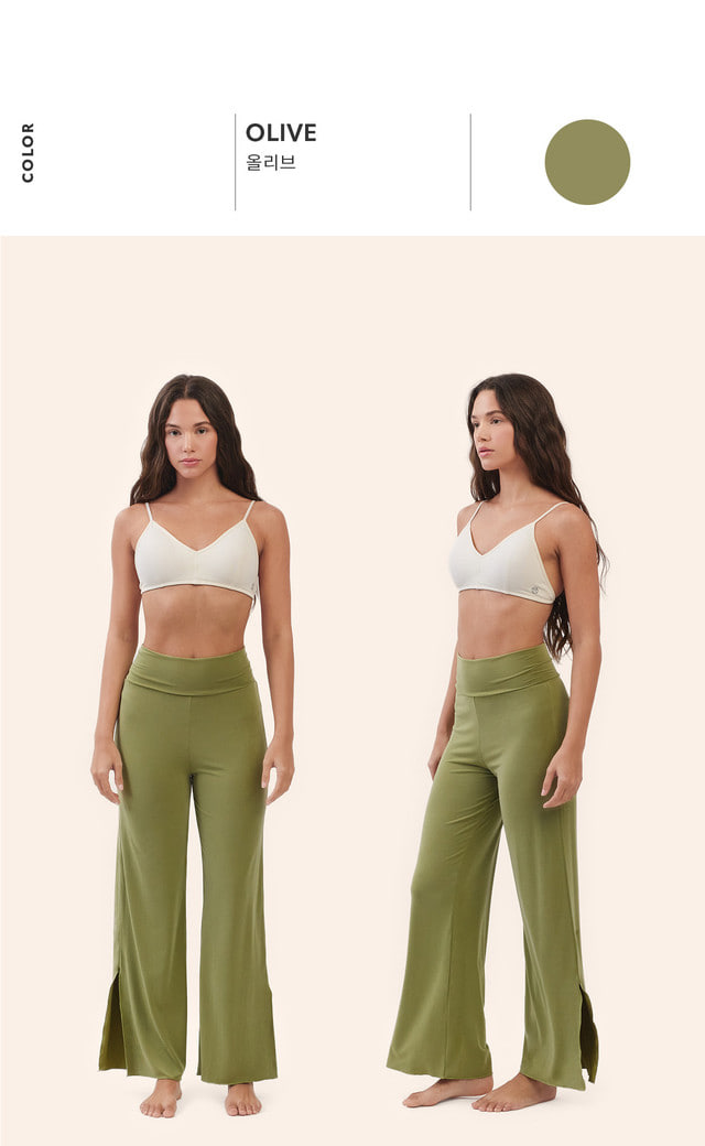 PJ485 RELAX PANTS OLIVE SOLID サイズ: SS