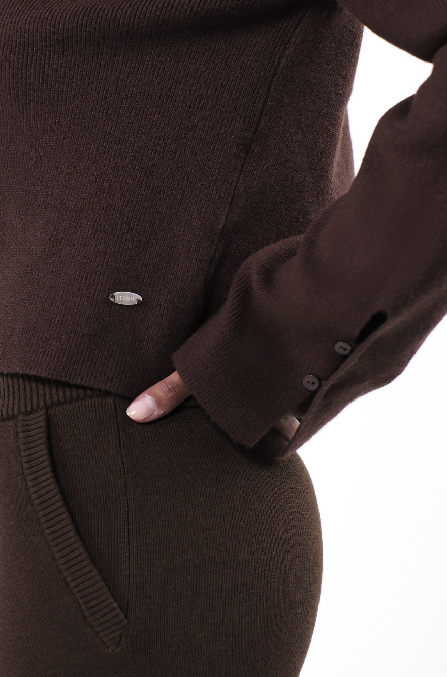 SC244 STRAP CARDIGAN BROWN サイズ: F