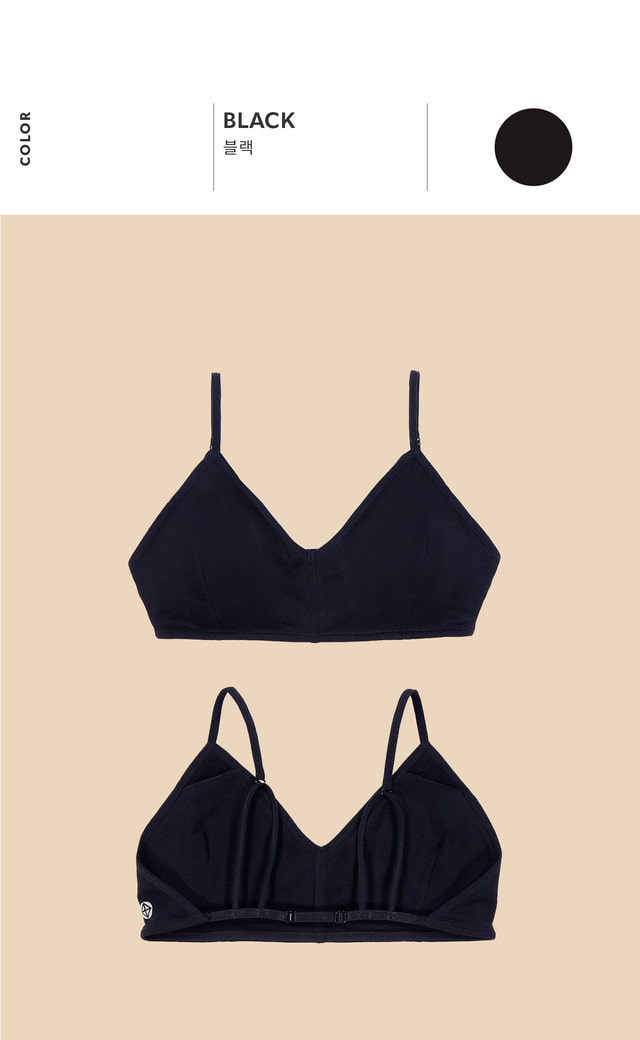 TB012 SOMA SOFT BRATOP BLACK SOLID サイズ: S/M