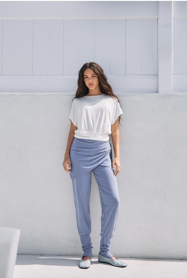 TS124 SHAPE BANDING CROP TEE IVORY SOLID サイズ: SS