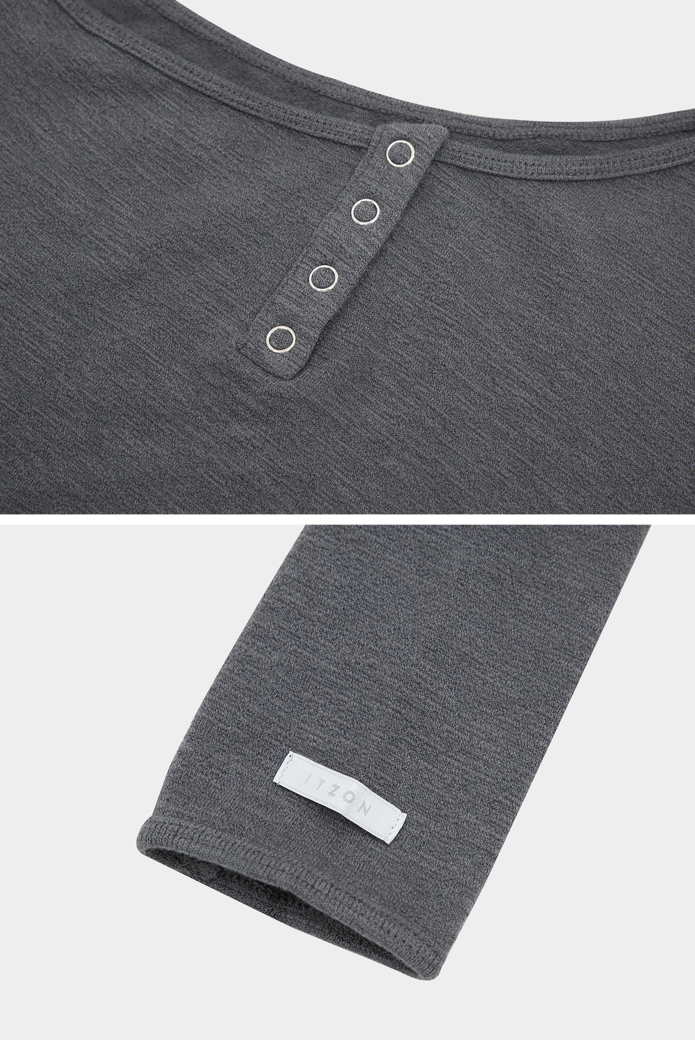 TL152 ASYMMETRIC CROP TOP CHARCOAL SOLID サイズ: SS