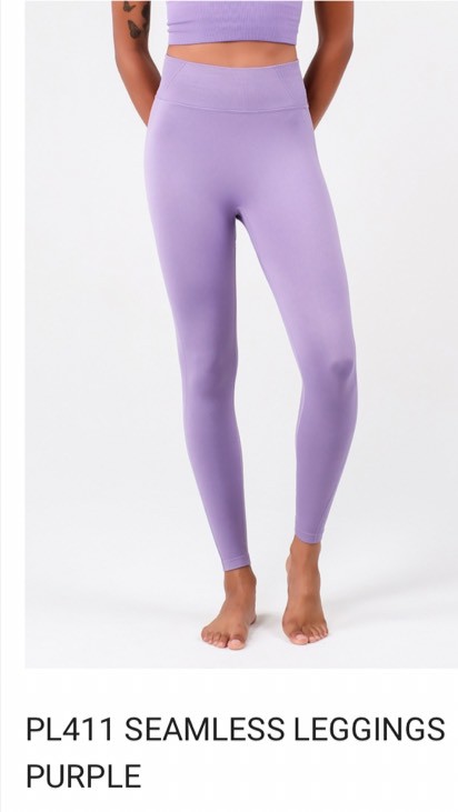 PL411 SEAMLESS LEGGINGS PURPLE サイズ: S/M