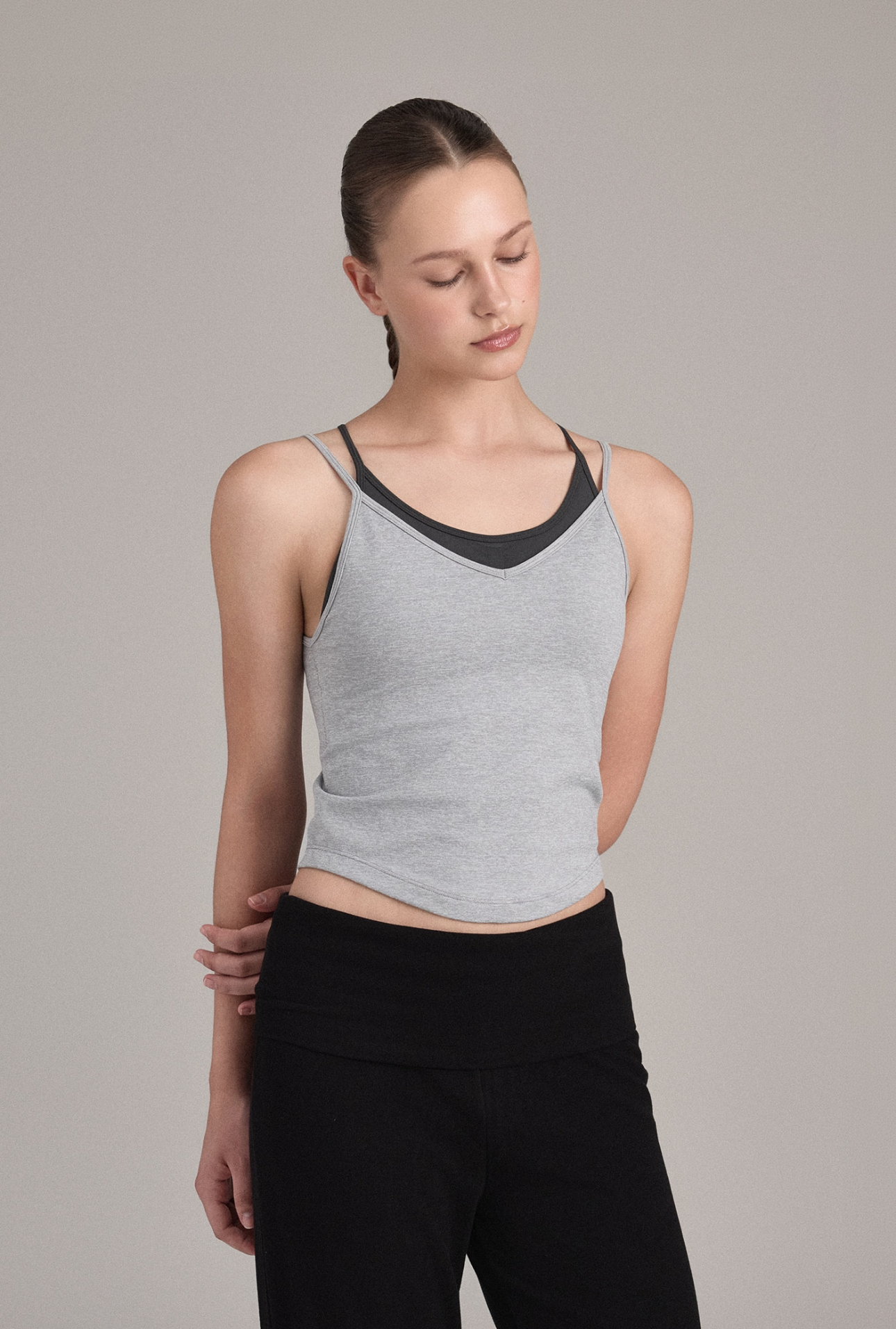 TT059 MOVE TANK M.GRAY COMBI サイズ: S/M