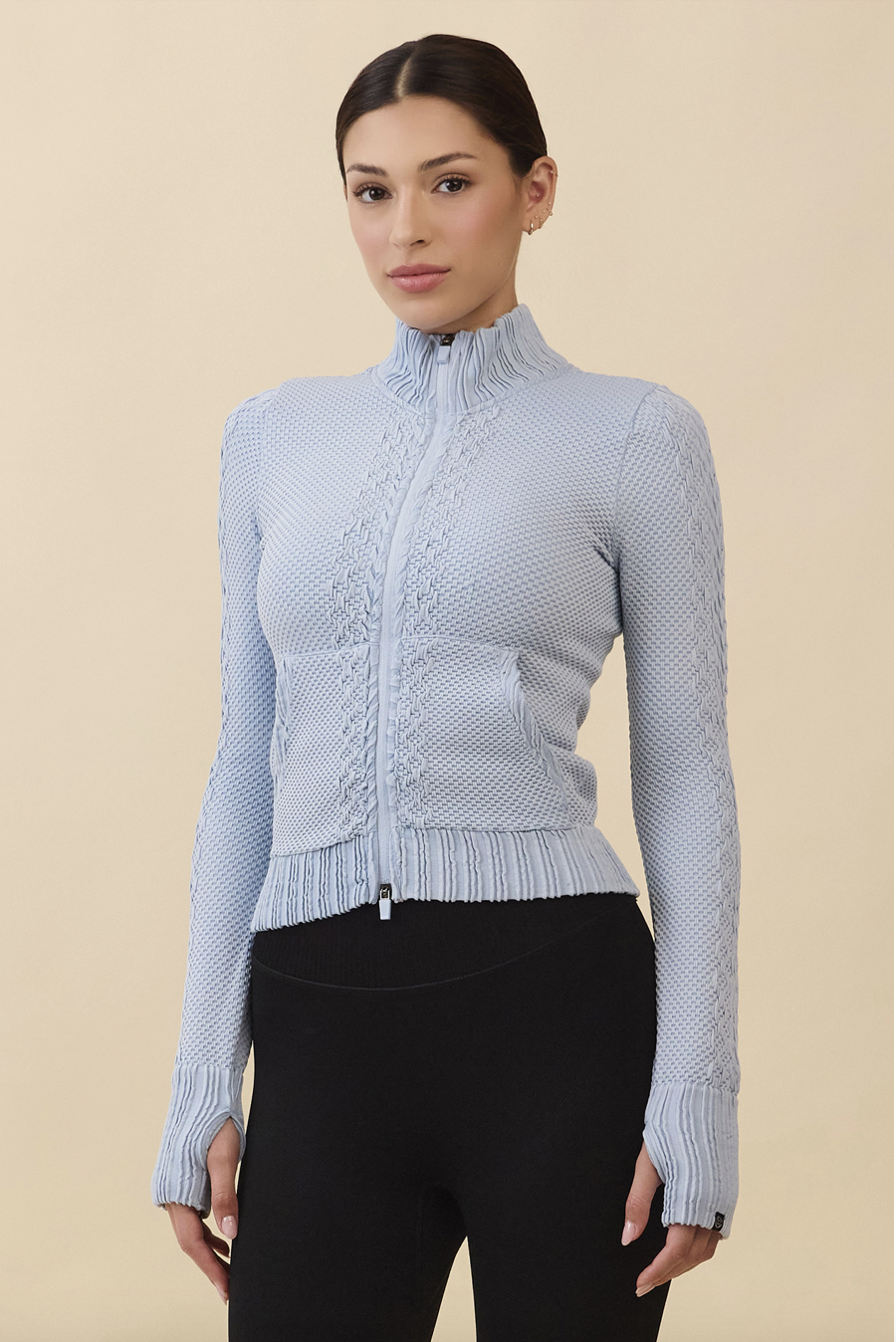 TZ151 SPONGE ZIP-UP SKY BLUE FADE サイズ: S/M