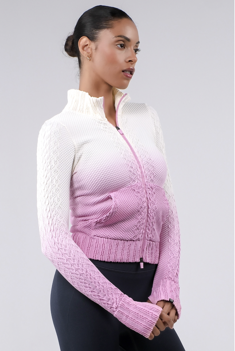 TZ151 SPONGE ZIP-UP PINK GRADATION サイズ: S/M