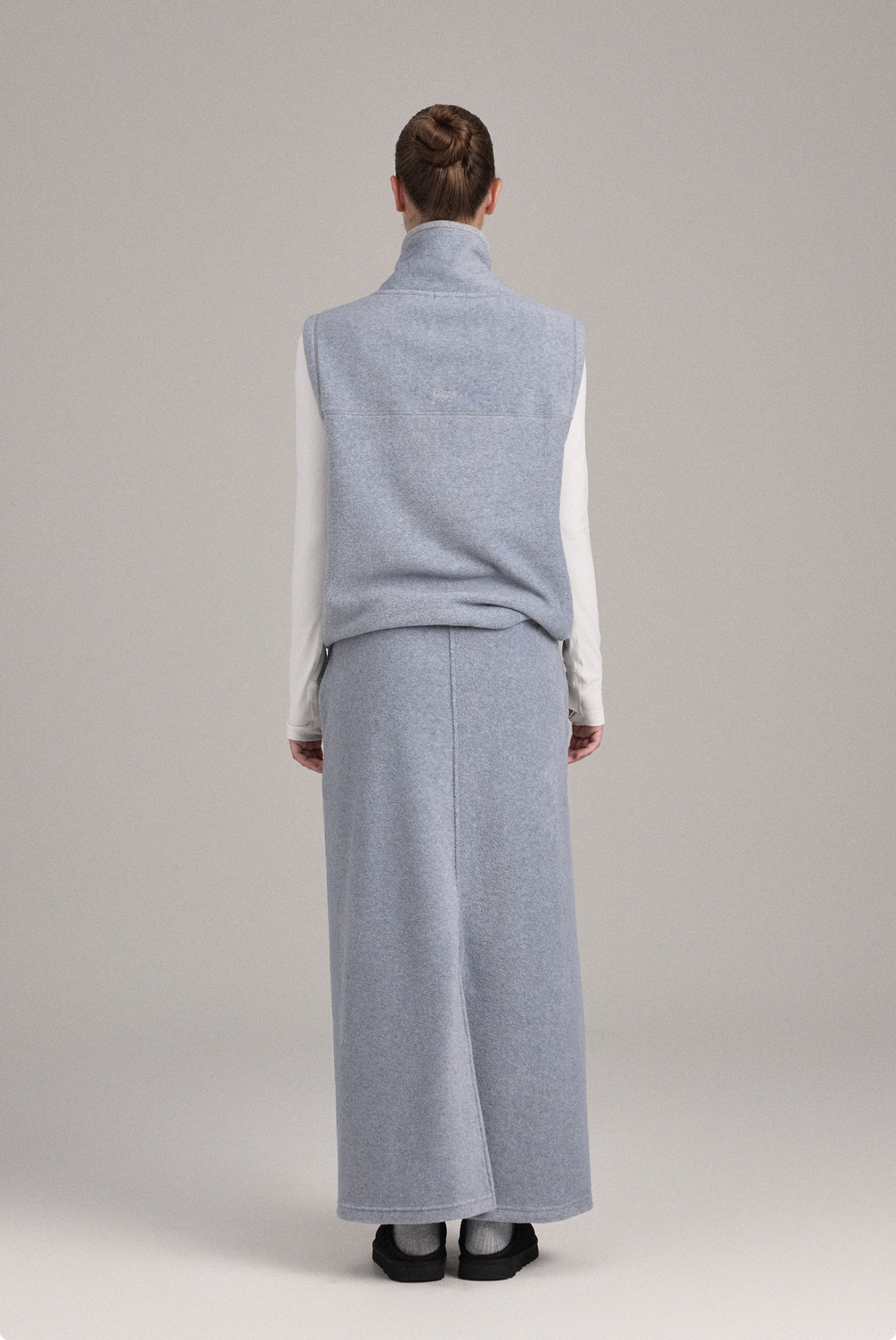 OV354 FLEECE VEST L.MELANGE GRAY SOLID サイズ: F