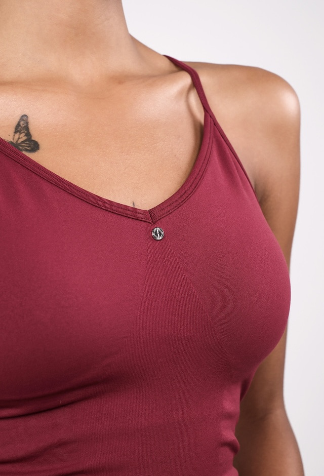 TT010 SIGNATURE TANK TOP BURGUNDY サイズ: S/M
