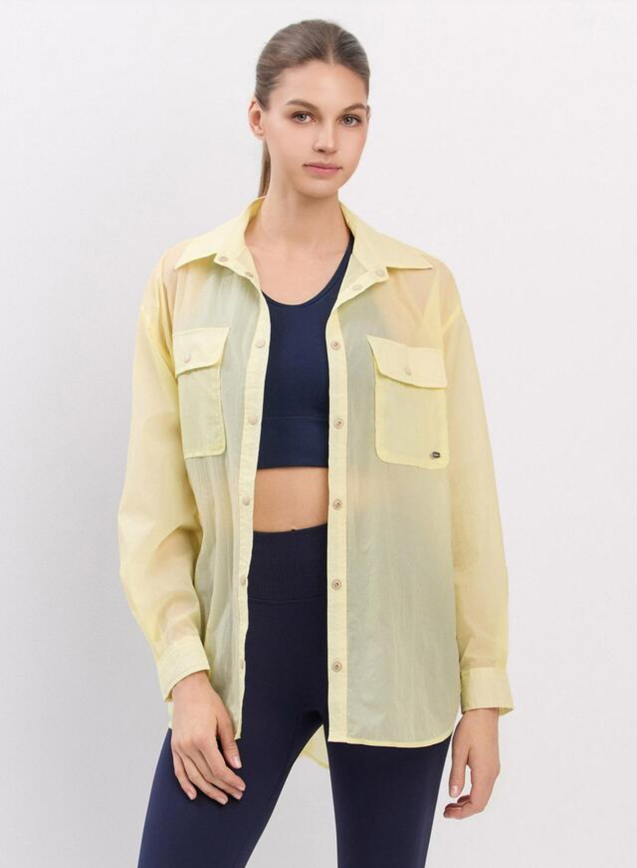 ST181 BACK SLIT SHIRT YELLOW サイズ: ONESIZE