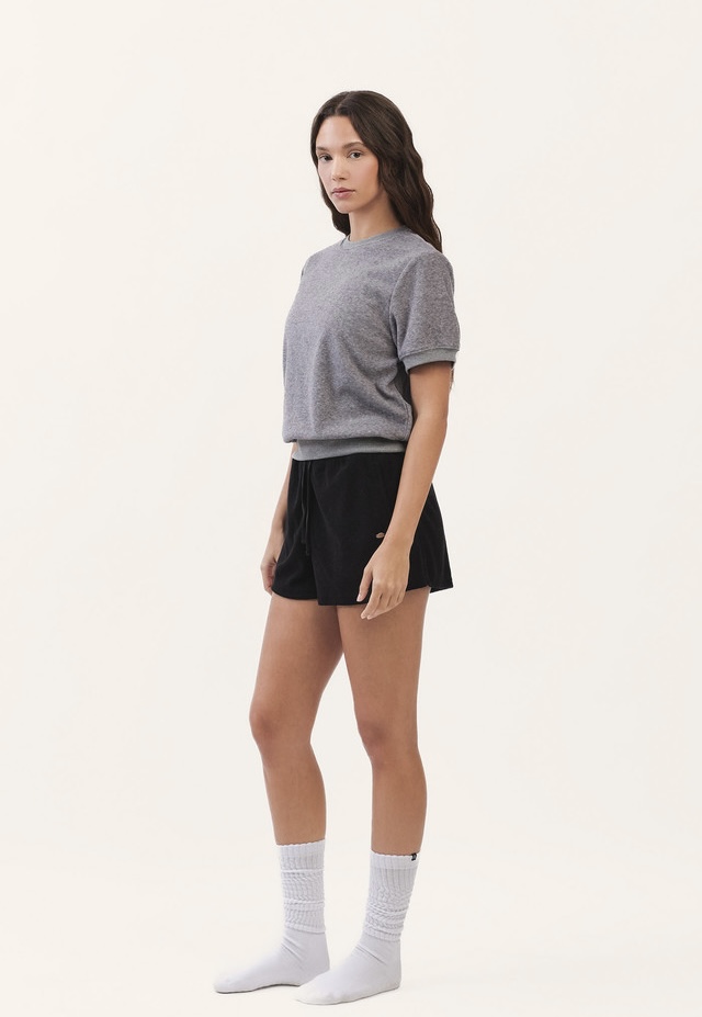 TS132 SOFT TERRY TEE CHARCOAL SOLID サイズ: F