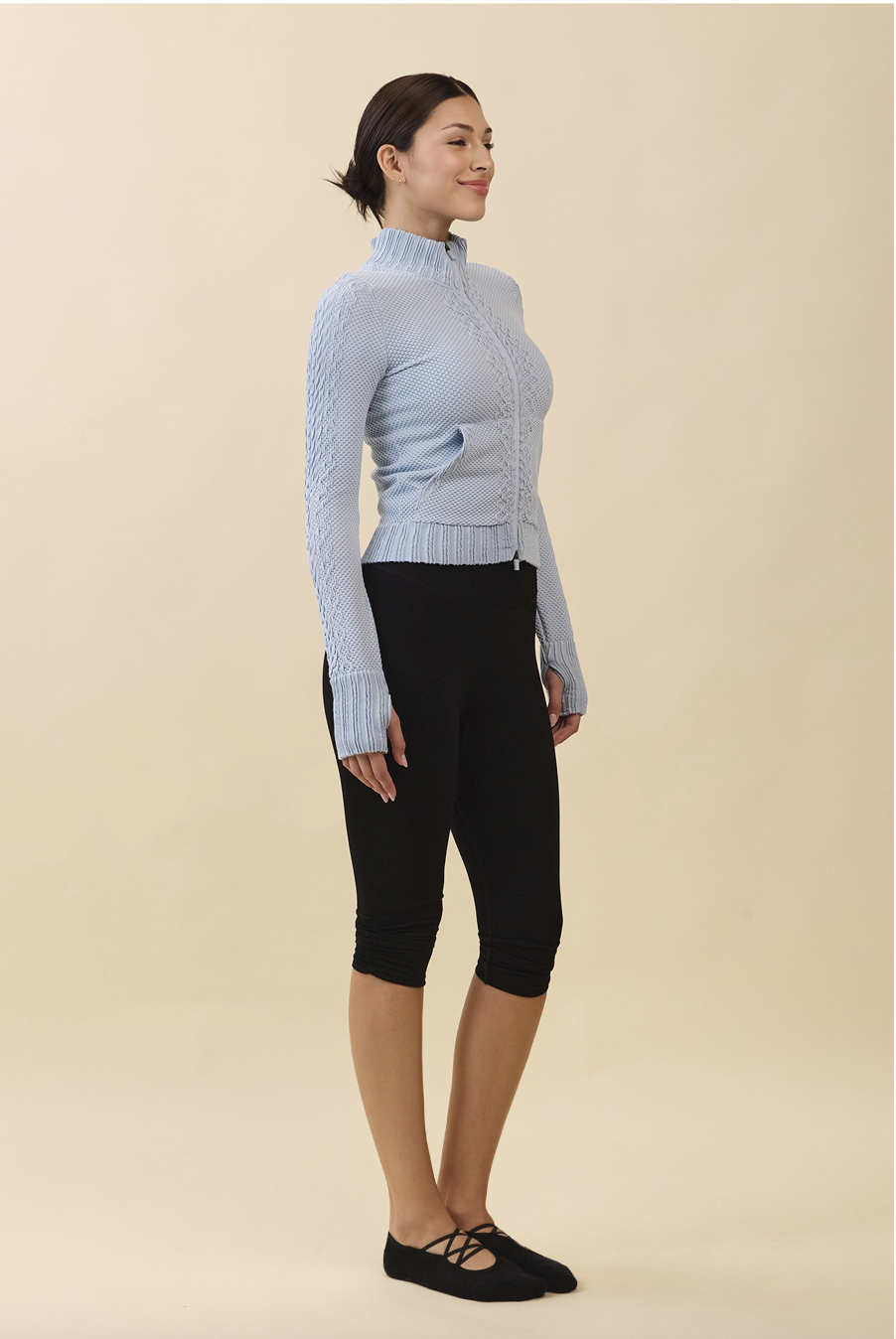 TZ151 SPONGE ZIP-UP SKY BLUE FADE サイズ: S/M