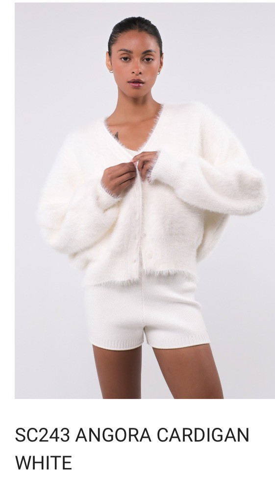SC243 ANGORA CARDIGAN WHITE サイズ: ONESIZE