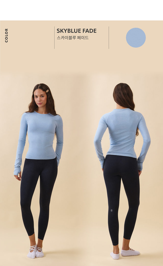 TL131 ALL-DAY LONG TEE SKY BLUE SOLID サイズ: S/M