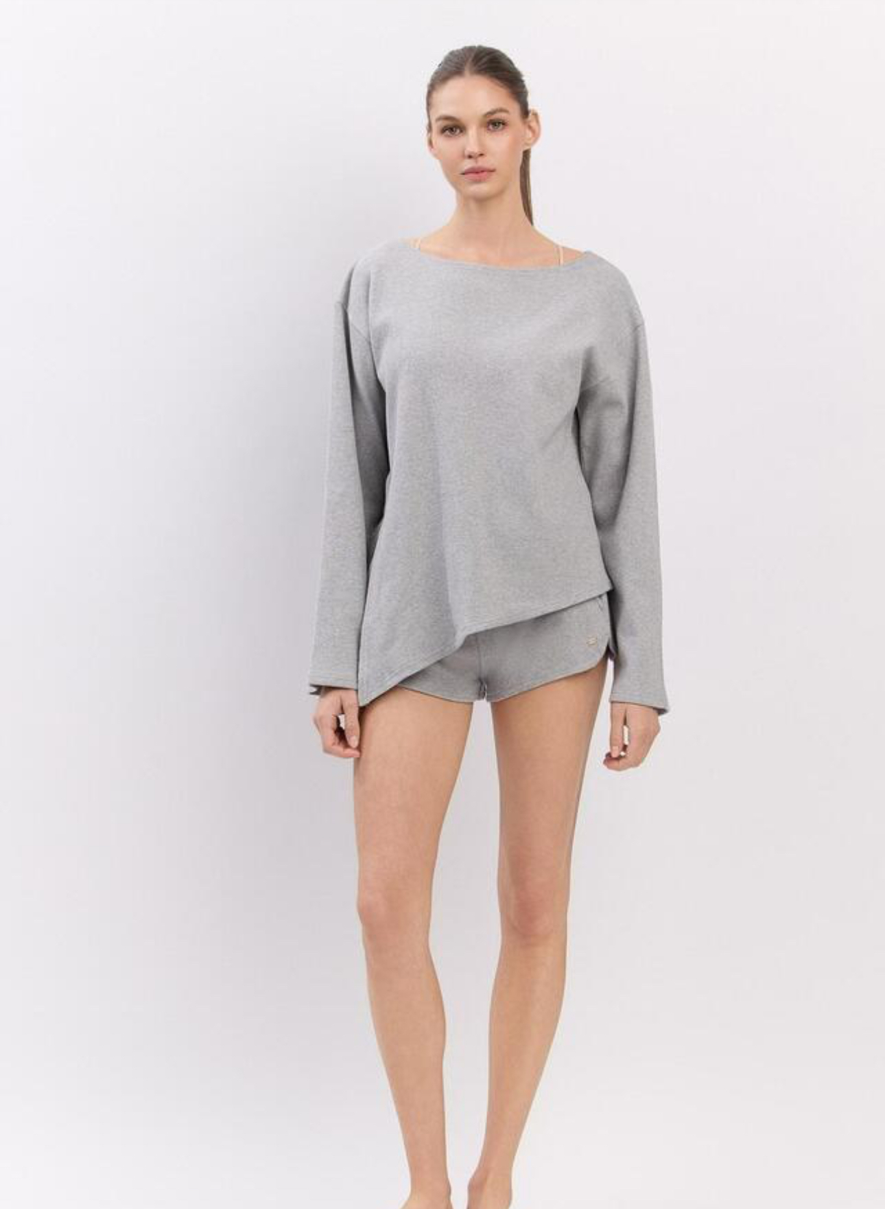 TL126 WAFFLE L/S TOP M.GRAY サイズ: ONESIZE