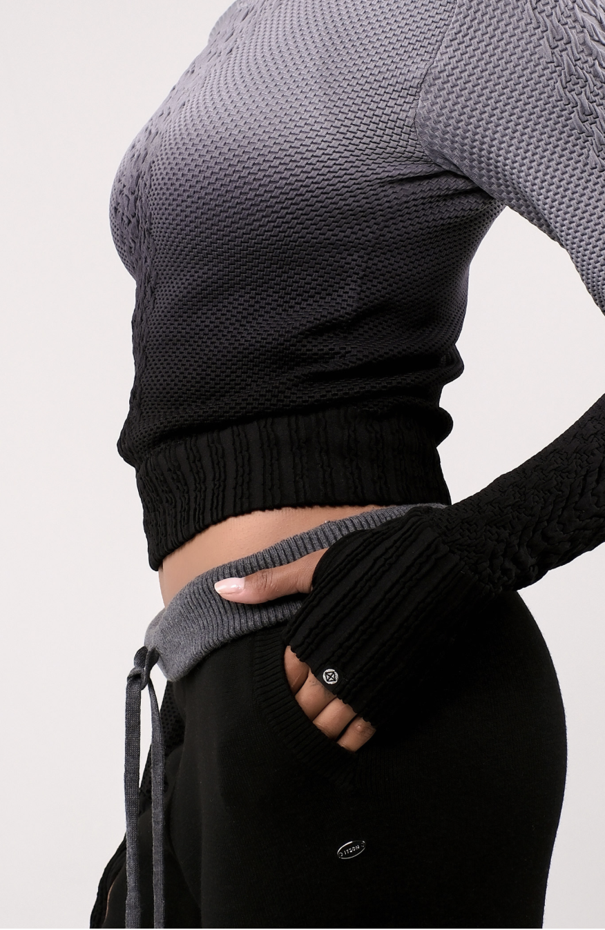 TP141 SPONGE PULLOVER GRAY GRADATION サイズ: S/M