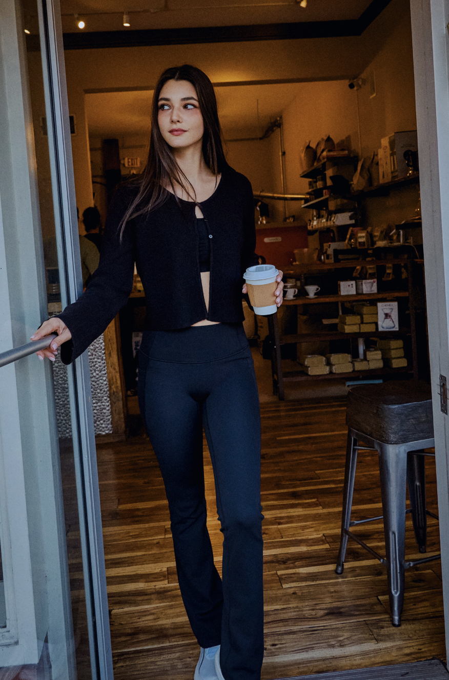 SC244 STRAP CARDIGAN BLACK サイズ: F